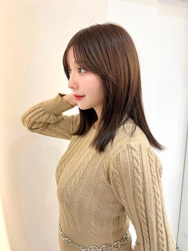 ラル 立川(lar) とろみブラウン_グレージュカラーココアベージュボブウルフ