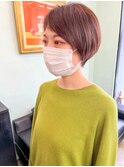 [お客様スタイル]首元スッキリの丸みショート