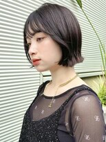 ローネス(LONESS) ボブ レイヤーボブ ダークブラウン ブルーブラック