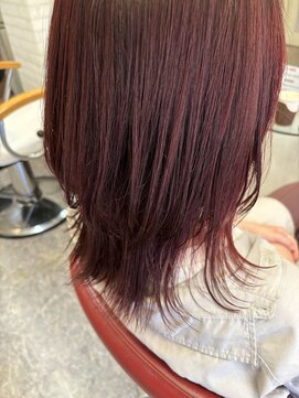 ロマンヤカタ ファース(ROMAN YAKATA fars) ブリーチなしピンクカラー@田島(2024/9)