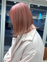 ガーデンヨコハマ(GARDEN YOKOHAMA)&nbsp;ハイトーンピンク切りっぱなしタッセルボブブリーチイメチェン