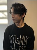 センターパートニュアンスパーマ