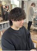 メンズ/眉毛/ニュアンスパーマ/ブリーチ/パーマ/メンズカット