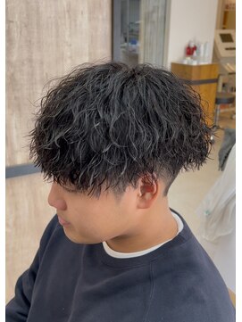 メンズギフト(men's GIFT) 刈り上げツーブロックツイストスパイラルパーマメンズマッシュ