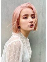 イヴォークトーキョーオーサカ(EVOKE TOKYO osaka)&nbsp;切りっぱなしボブ×ペールピンク