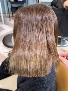 ロンドアベニール 北千住(Lond avenir) イメチェン外ハネボブ美髪ワイドバングレイヤー髪質改善縮毛矯正