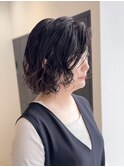 【くせ毛カット】ウェーブボブ