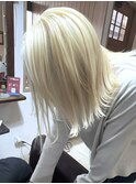 【剥きっぱなし】ホワイトブロンド×ブリーチ４回