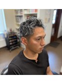 メンズメッシュ/メンズパーマ/マッシュ/眉毛//ウルフ/床屋