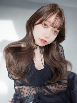 アイティーバイアルバム 藤沢店(IT by ALBUM) 前髪カット顔周りレイヤー暗めカラーロング_F0934
