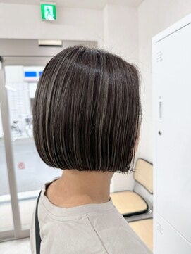 ロッカヘアエジェ(ROCCA hair eje.) ハイライトカラーグレージュハイライトボブ