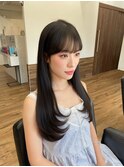 顔まわりカット　韓国レイヤー　レイヤーカット　髪質改善