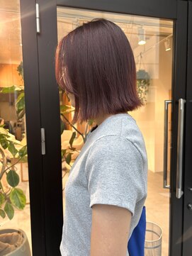 ぱつっとボブ/暖色カラー！