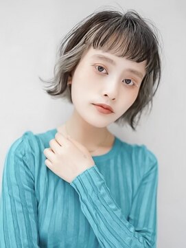 ギークス(GEEKS) 【GEEKS渋谷】オン眉ボブ/アンブレラカラー/初ブリーチ/冬カラー