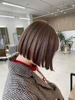 ミリ 奈良店(mm)&nbsp;切りっぱなしボブ/マロンベージュ/ブラウン/髪質改善/近鉄奈良/