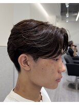 become men's hair 名駅EAST【10月3日 NEW OPEN(予定)】 ニュアンスフェザー/毛流れ/センターパート/ブラウンカラー/名駅