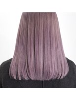 デコヘアーフラッペ(DECO HAIR frappe) ダブルカラー/韓国風*ピンクラベンダーストレートヘア