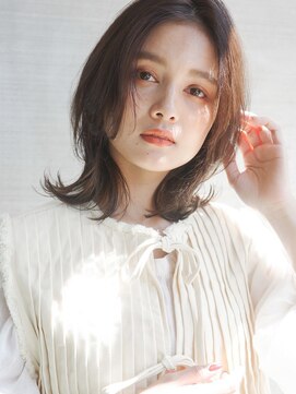 レクタ(RECTA) 長めバングくびれミディインナーグレージュレイヤーミディアム4