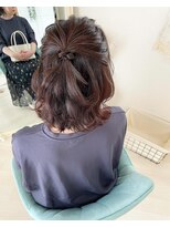 サロンナビ(Salon Navi)&nbsp;ボブ hairのハーフアップ