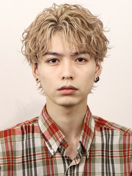 オーシャントーキョーハラジュク(OCEAN TOKYO harajuku) 波巻きパーマメンズツイストスパイラルツーブロックハイトーン