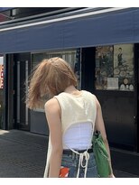 ピノ(pino.)&nbsp;切りっぱなしボブ/ミルクティーベージュ