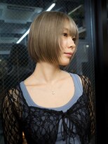 ギークス(GEEKS) 【GEEKS渋谷】ハイトーングレージュ/レイヤーボブ/冬カラー/小顔