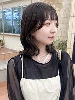 パークレーン アイス イヴェン(park lane ICI yeven)&nbsp;矢場町レイヤーカットミディアムグレージュ冬カラーオリーブre