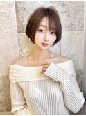 ショートショートボブイノア髪質改善カラー5124