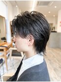 【メンズ★大名】センターパート×ウルフ×ソフトツーブロック