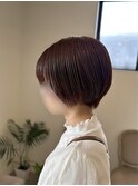 レッドブラウン9トーン/軽めショートボブ
