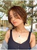 【GEEKS渋谷】クールショート/マッシュウルフ/大人ベージュ/小顔