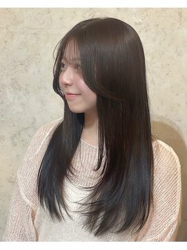ラヌゴ(lanugo) 顔まわりレイヤー×アッシュブラウン