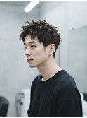 ツイストスパイラル短髪アップバングソフトモヒカンオールバング