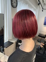 セレーネヘアー オオサカ 心斎橋店(Selene hair OSAKA)&nbsp;夏カラーレッドカラー心斎橋難波チェリーピンクカラー韓国ヘア