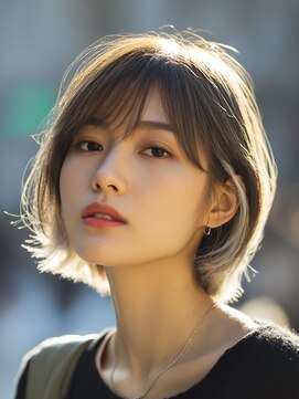 サロンドアイ(salon de i) 軽やか耳かけショート × ダークグレージュ