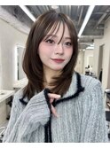 ミディアムレイヤーカット/髪質改善/韓国/前髪/新宿/ブリーチ