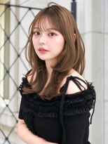 レイリー 原宿 表参道(Rayreee)&nbsp;【C大人かわいい艶ミントブラウン前髪顔周りカットくびれミディ