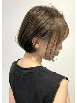 バベル(BABEL Hair Design) 【BABEL】ミニボブ×透けるグレージュ＠大生真吾