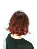 ブリス(VLISS)&nbsp;チェリーグラデーション_ミニマムボブ3Dカラージグザグバング