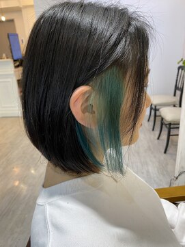 シエル 千葉店(CIEL) インナーカラー＊ターコイズブルー