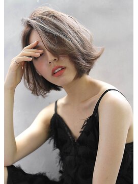 ザ キャンバス ミヤザキツネヒサ(THE CANVAS 宮崎恒久) イルミナカラー/3Dカラー/無造作カール/ボブ