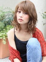 ロエナ(ROENA) 大人かわいいひし形フリンジウェーブココアブラウン厚長めバング