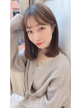 アンブル リュクス 池袋(amble luxe) 耳掛け内巻きセミロング