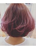 ピンクグラデーションカラーでゆるふわ褒められヘアー♪
