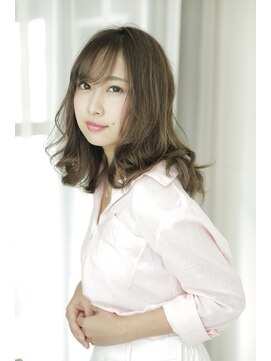 ルルディ バイ アフロディーテ銀座(luludi by APHRODITE) 黒髪/グレーベージュ/レイヤーロング/前髪パーマ/銀座