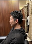 〈ビジネスマン〉ショートパーマ/三田/田町/床屋/理容室/福田