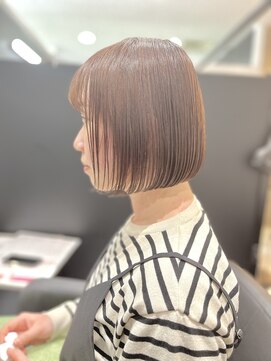 ジエクト 本店(The Ect) 髪質改善ストレートパーマ×ぱつっとボブ×簡単スタイリング