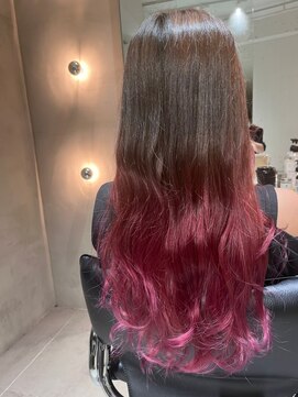 ラミ(L'ami) ロング×グラデーションピンク