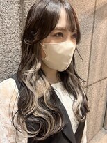 ムード カナザワ(mood kanazawa)&nbsp;インナーカラー/イヤリングカラー　シルバーホワイトベージュ