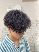 メンズツイストスパイラル波巻きパーマ縦落ちパーマ☆